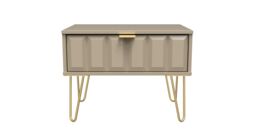 Ready Assembled 2 U Metro 1 Drawer Wide Side Table (Ready Assembled) in Light Brown - thumbnail 1