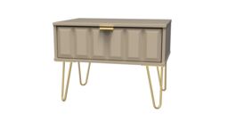 Ready Assembled 2 U Metro 1 Drawer Wide Side Table (Ready Assembled) in Light Brown - thumbnail 3