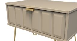 Ready Assembled 2 U Metro 1 Drawer Wide Side Table (Ready Assembled) in Light Brown - thumbnail 4