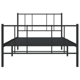 Berkfield Home Metal Bed Frame with Headboard & Footboard Black 75x190 cm Small Single - thumbnail 6