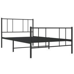 Berkfield Home Metal Bed Frame with Headboard & Footboard Black 75x190 cm Small Single - thumbnail 5
