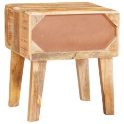 Berkfield Home End Tables with Drawer with Storage with Door Brown 40 x 32 x 46 cm Solid mango wood - thumbnail 7