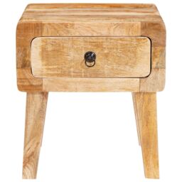 Berkfield Home End Tables with Drawer with Storage with Door Brown 40 x 32 x 46 cm Solid mango wood - thumbnail 5