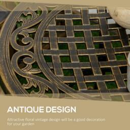 EONLION 60cm Round Hollow Top Design Side Table in Bronze - Size: 100 cm - thumbnail 4
