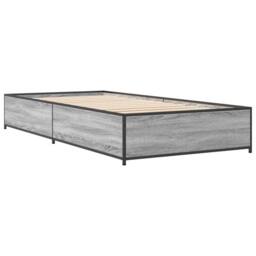 Berkfield Home Bed Frame without Mattress Grey Sonoma 90x190 cm Single - thumbnail 6