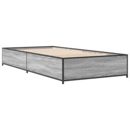 Berkfield Home Bed Frame without Mattress Grey Sonoma 90x190 cm Single - thumbnail 3