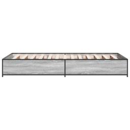 Berkfield Home Bed Frame without Mattress Grey Sonoma 90x190 cm Single - thumbnail 5
