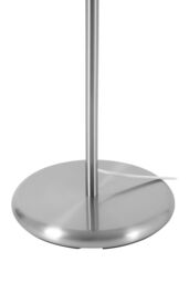 Orsina Grey Shade Floor Lamp, Polished Chrome Stainless Steel Stand, Waffle Fabric Drum Shade, Floor Lamp With in Black - thumbnail 4