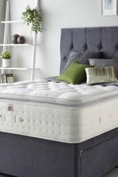 Aspire Cashmere 1000 Pocket Pillowtop Mattress in White - Size: Small Double - thumbnail 2