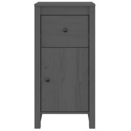 Berkfield Home Sideboards 2 pcs Grey 40x35x80 cm Solid Wood Pine - Size: 40 x 35 x 80 cm - thumbnail 5