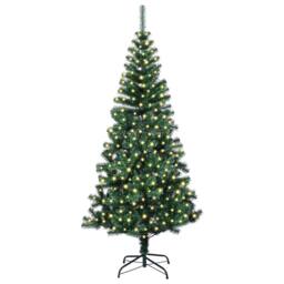 Berkfield Home Elegant Artificial Pre-lit Christmas Tree Green 240 cm PVC & Metal - thumbnail 1