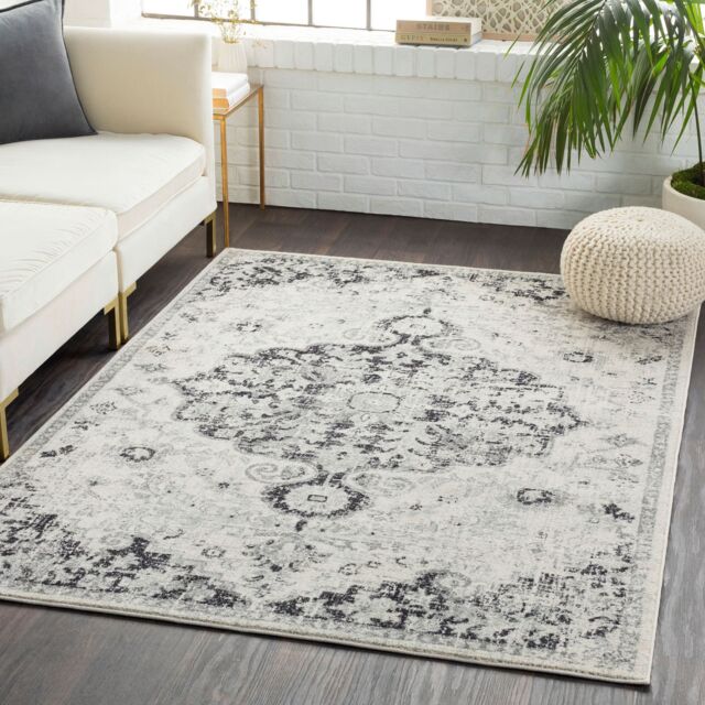Livabliss Harput Vintage Traditional Boho Living Rug in Dark Grey - Size: 120 cm x 170 cm - image 1