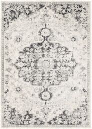 Livabliss Harput-Vintage Blue Orange Yellow Grey Traditional Boho Living Rug in Black - Size: 120 cm x 170 cm - thumbnail 2