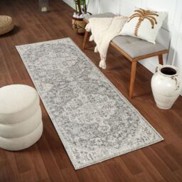 Livabliss Harput-Vintage Blue Orange Yellow Grey Traditional Boho Living Rug in Black - Size: 120 cm x 170 cm - thumbnail 7