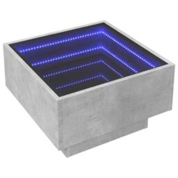 Berkfield Home Decorative Coffee Table with LED Concrete Grey 50x50x30 cm Engine - Size: 50 x 50 x 30 cm - thumbnail 1