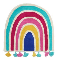 Orsina Kids Rainbow Rug With Tassels - Size: 100 cm diameter - thumbnail 2