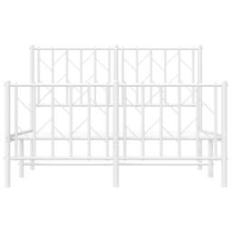 Berkfield Home Metal Bed Frame without Mattress with Footboard¬†White 120x190cm in White - Size: 120x190 cm - thumbnail 5