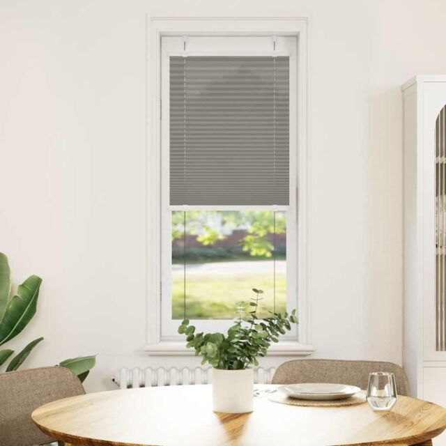 Berkfield Home Pleated Blind Anthracite 40x150 cm Fabric Width 39.4 cm Polyester in Black - image 1