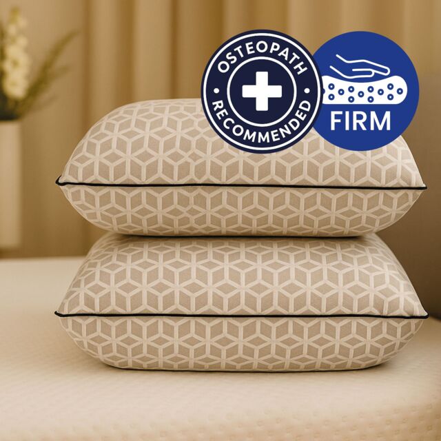 Brightr Sleep Eclipse 2 pack Best Firm Pillow for Back & Neck Pain Relief - Adjustable Orthopedic Memory Foam Pillow for Side & Back Sleepers in Grey - image 1