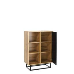 Mex Furniture LTD Sideboard Elysian Loft 100cm - Dark Oak & Black in Dark Brown - thumbnail 9