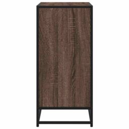 Berkfield Home Sideboard Brown Oak 68x35x76 cm Engineered Wood & Metal - Size: 68 x 35 x 76 cm - thumbnail 5