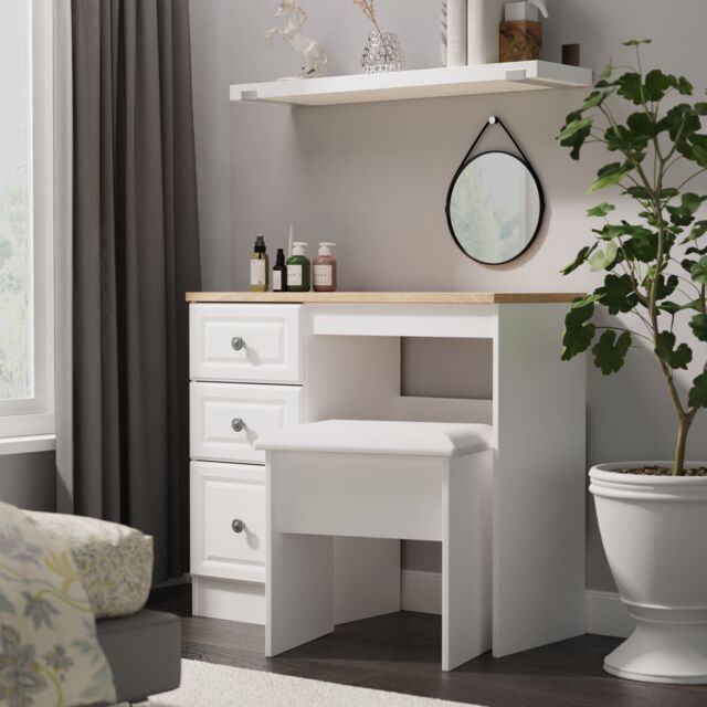 Ready Assembled 2 U Surrey 3 Drawer Vanity (Ready Assembled) in White - Size: Medium - image 1