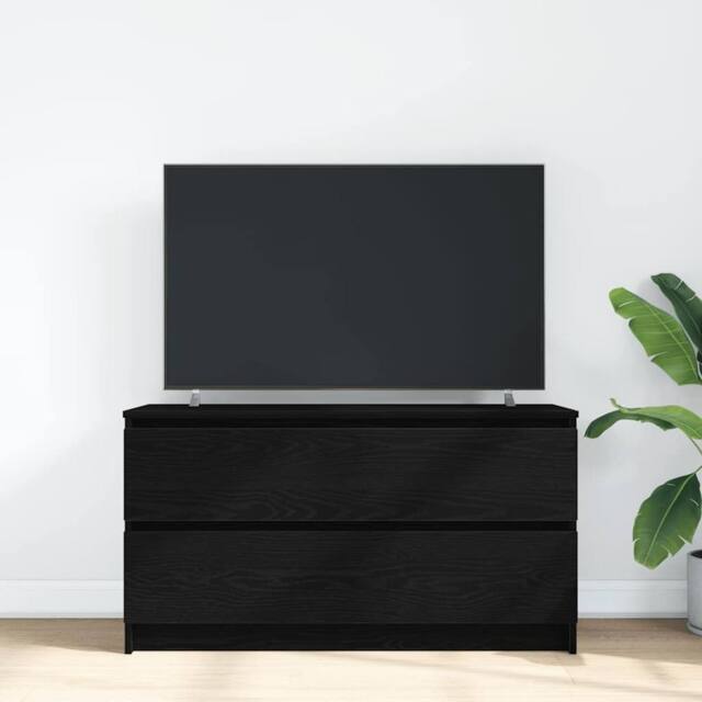 Berkfield Home TV Cabinet Black 100x35x54 cm Engineered Wood - Size: 100 x 35 x 54 cm - image 1