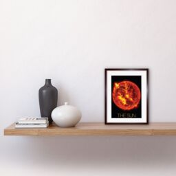 "Artery8 Wall Art Print NASA Our Solar System The Sun Solar Flare Image Artwork Framed 9X7 Inch in Brown - Size: W7"" x H9""" - thumbnail 2