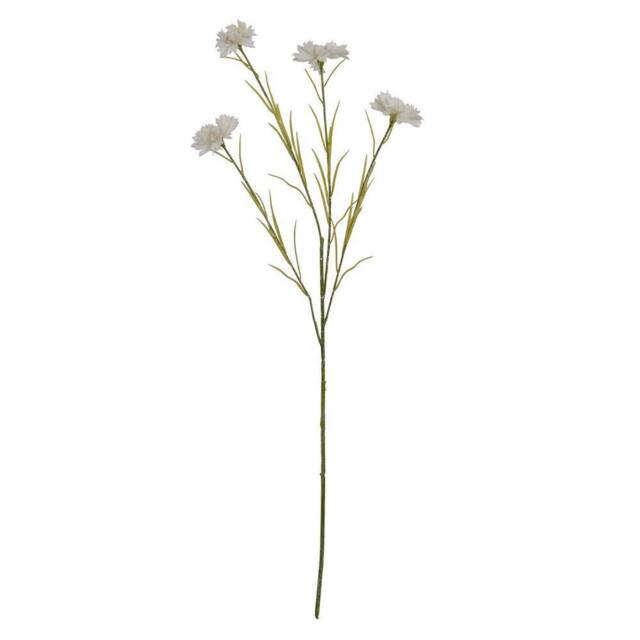 Lemon Pavilion Furniture and Decor Cornflower Stem Artificial Flower - Plastic - L20xW20xH77 cm - White - image 1