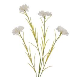 Lemon Pavilion Furniture and Decor Cornflower Stem Artificial Flower - Plastic - L20xW20xH77 cm - White - thumbnail 2
