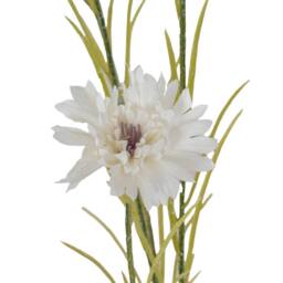 Lemon Pavilion Furniture and Decor Cornflower Stem Artificial Flower - Plastic - L20xW20xH77 cm - White - thumbnail 3