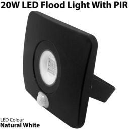 Loops Outdoor Slim 20W LED Floodlight PIR Motion Sensor Security IP65 Waterproof Light - thumbnail 4