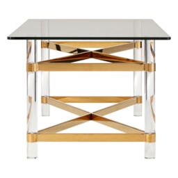 Orsina Luxe Design Coffee Table, Spacious Top Decorative Coffee Table For Livingroom, Durable Modern Coffee Table in Clear - thumbnail 3