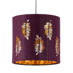 First Choice Lighting Set of 2 Fern - Burgundy Cut Out 15.5cm Table Lamp Shades - thumbnail 2