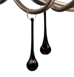 Netlighting Paola Pendant 95cm Round 8 x E14 Silver ing Black Shades - thumbnail 6