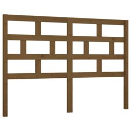 Berkfield Home Bed Headboard Honey Brown 146x4x100 cm Solid Wood Pine - Size: 146 x 4 x 100 cm - thumbnail 2