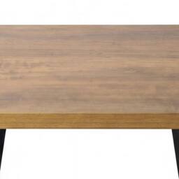 Levede dining table, square dining table, 80cm, 25mm metal frame, MDF, Walnut in Brown - thumbnail 5