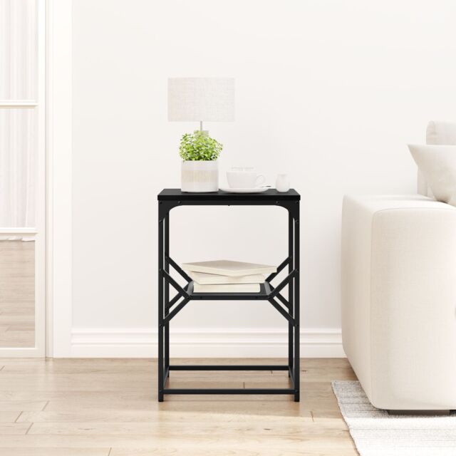Berkfield Home Side Table Black Oak 41x40x60 cm Engineered Wood - Size: 41 x 40 x 60 cm - image 1