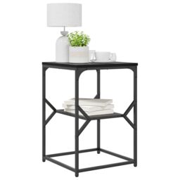 Berkfield Home Side Table Black Oak 41x40x60 cm Engineered Wood - Size: 41 x 40 x 60 cm - thumbnail 3
