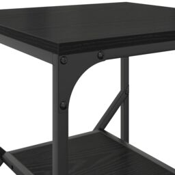 Berkfield Home Side Table Black Oak 41x40x60 cm Engineered Wood - Size: 41 x 40 x 60 cm - thumbnail 6