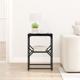 Berkfield Home Side Table Black Oak 41x40x60 cm Engineered Wood - Size: 41 x 40 x 60 cm