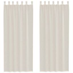 Berkfield Home Voile Curtains with Tab Top 2 pcs Cream