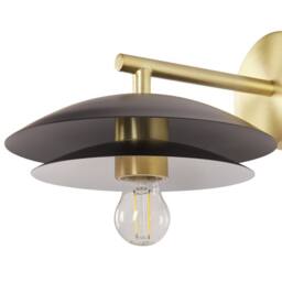 Wyld and Coco Wall Lamp Black and Gold Steel Double Cone Shade Modern Glam - thumbnail 5