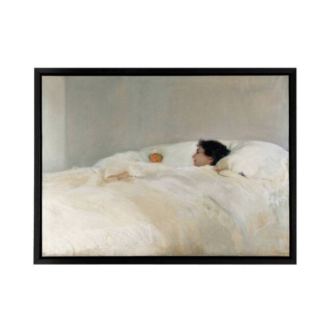 "Artery8 Joaquin Sorolla Y Bastida Mother Framed Canvas Wall Art Print in Grey - Size: W12"" x H16""" - image 1