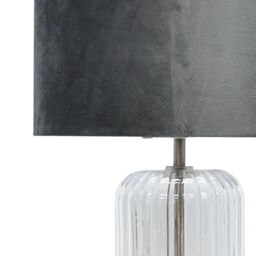 First Choice Lighting Set of 2 Walpole - Glass & Brushed Chrome 49cm Table Lamps in Silver - thumbnail 3
