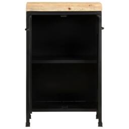 Berkfield Home Sideboard 47x35x76 cm Rough Mango Wood in Brown - Size: 47 x 35 x 76 cm - thumbnail 4