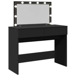 Berkfield Home Beautiful Dressing Table with LED Black 100x40x120 cm - Size: 100 x 40 x 120 cm - thumbnail 8