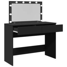 Berkfield Home Beautiful Dressing Table with LED Black 100x40x120 cm - Size: 100 x 40 x 120 cm - thumbnail 9