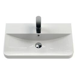 Balterley Wall Hung 2 Door Vanity Unit with Ceramic Sink Dark Grey 600mm - thumbnail 6