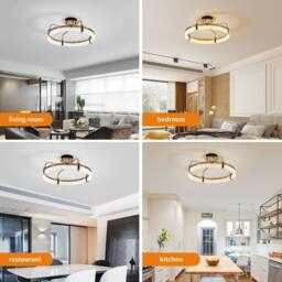 NIVOR 50W Dimmable LED Ceiling Light 1-Ring Crystal Pendant Chandelier in Metallic Gold - thumbnail 8